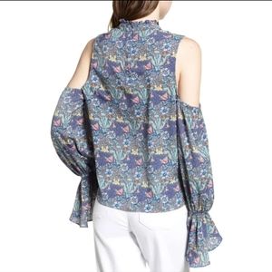 Bishop and Young Cold Shoulder Floral Top-small